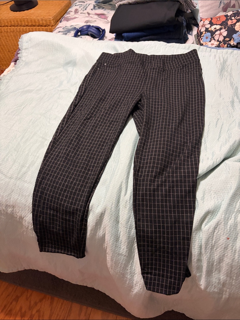 Seven7 Black Grid Windowpane Men’s Dress Pants